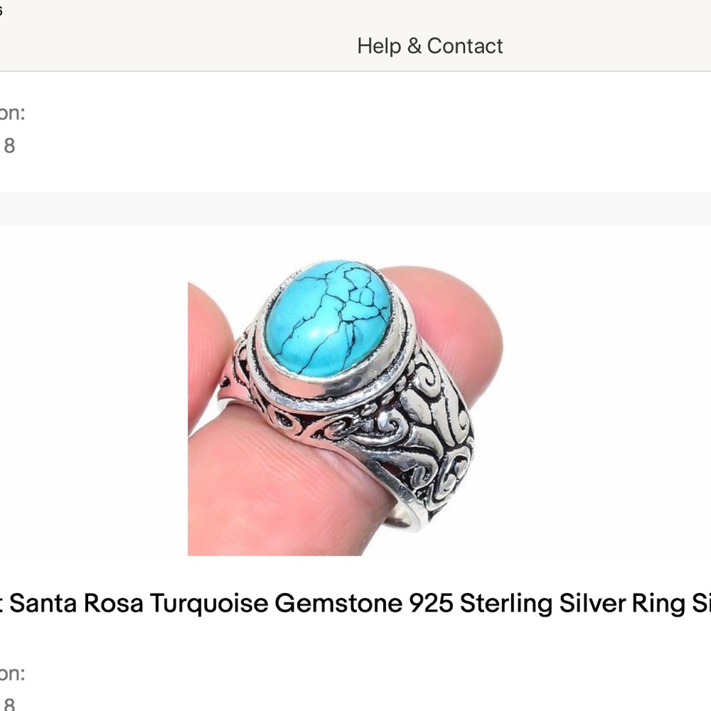 Santa Rosa turquoise sterling silver ring